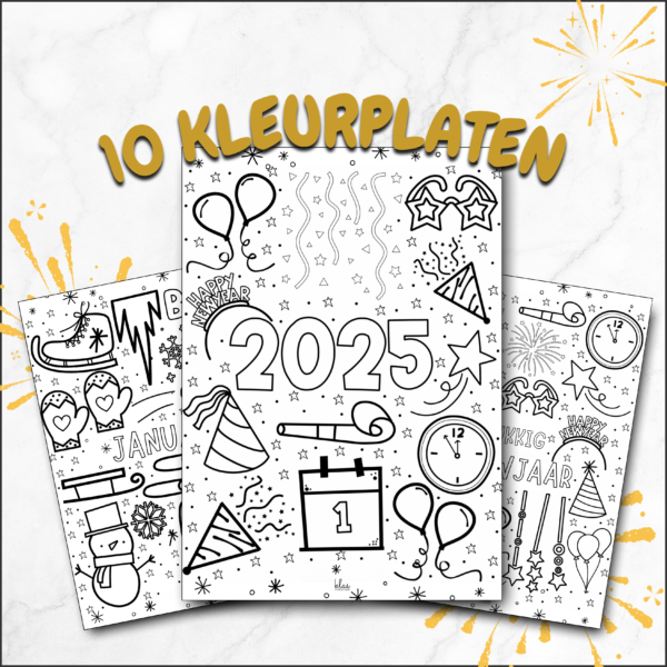 Kleurplaten Nieuwjaar 2025